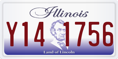 IL license plate Y141756