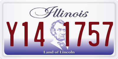 IL license plate Y141757