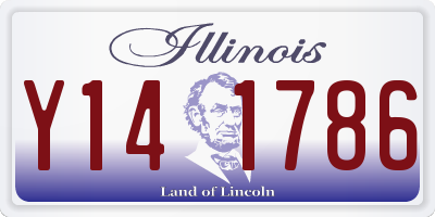 IL license plate Y141786
