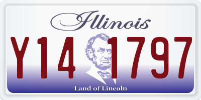 IL license plate Y141797