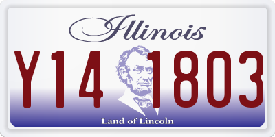 IL license plate Y141803