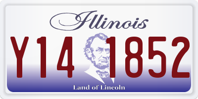 IL license plate Y141852