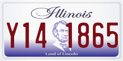 IL license plate Y141865