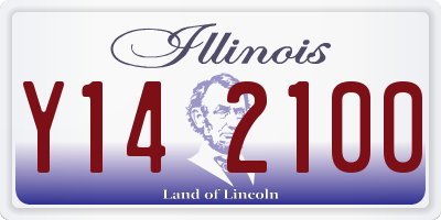 IL license plate Y142100
