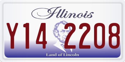 IL license plate Y142208