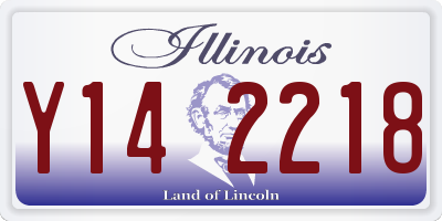 IL license plate Y142218