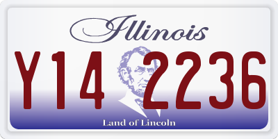 IL license plate Y142236