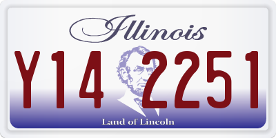IL license plate Y142251
