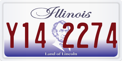 IL license plate Y142274