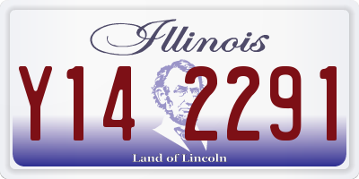 IL license plate Y142291