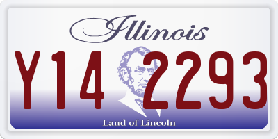 IL license plate Y142293