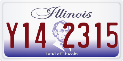 IL license plate Y142315