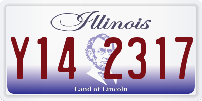 IL license plate Y142317