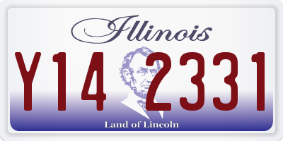 IL license plate Y142331