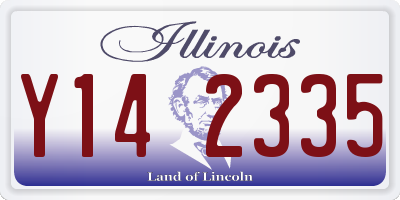 IL license plate Y142335