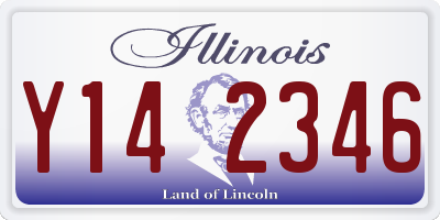 IL license plate Y142346