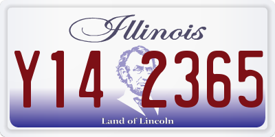 IL license plate Y142365