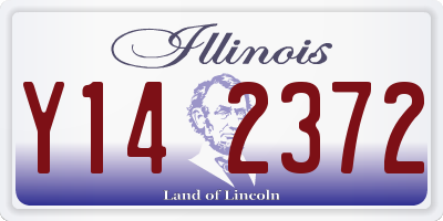 IL license plate Y142372