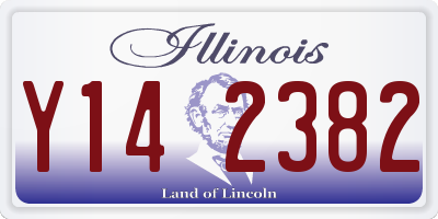 IL license plate Y142382