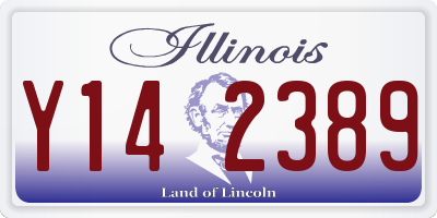 IL license plate Y142389