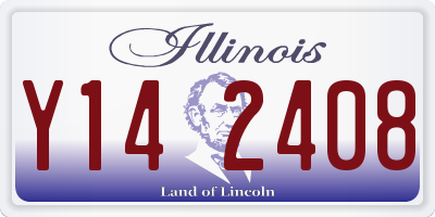 IL license plate Y142408