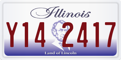 IL license plate Y142417