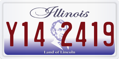 IL license plate Y142419