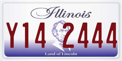 IL license plate Y142444