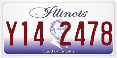 IL license plate Y142478