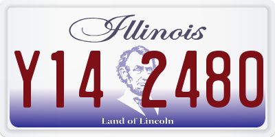 IL license plate Y142480