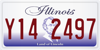 IL license plate Y142497