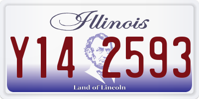 IL license plate Y142593