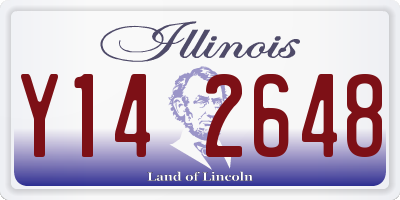 IL license plate Y142648