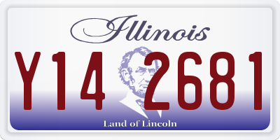 IL license plate Y142681