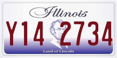 IL license plate Y142734