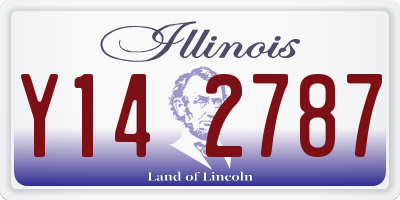 IL license plate Y142787