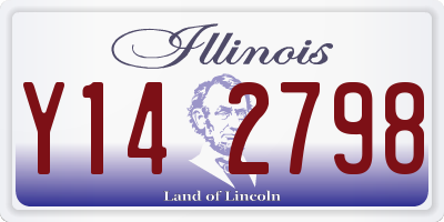 IL license plate Y142798