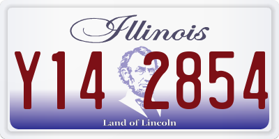 IL license plate Y142854