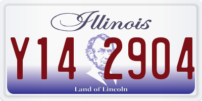 IL license plate Y142904