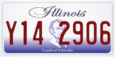 IL license plate Y142906