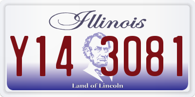 IL license plate Y143081