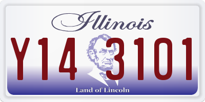 IL license plate Y143101