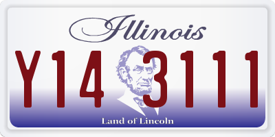 IL license plate Y143111