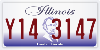 IL license plate Y143147