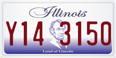IL license plate Y143150