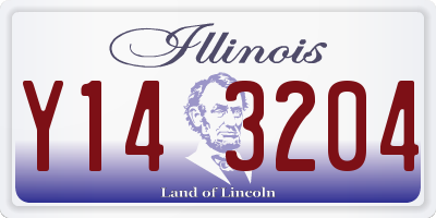 IL license plate Y143204