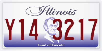 IL license plate Y143217