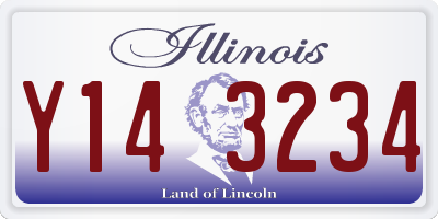 IL license plate Y143234