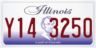 IL license plate Y143250