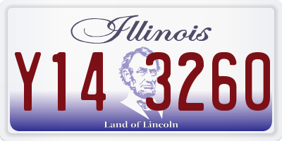IL license plate Y143260
